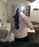 Ond Angora Half Turtleneck Knit Warmer Set