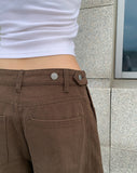 Beck Cut Line Wide Cotton Pants