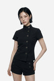 Mode button t-shirt