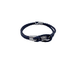 Comb leather double bracelet