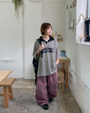 [Unisex] Hion Stripe Collar Over Short Sleeve Tee