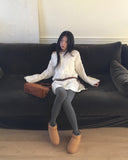 [Belt set] Monnell wave knit one-piece