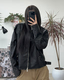 Azen Track Leather Jacket