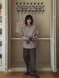 Crease Suede Overfit Shirt