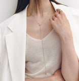 H-Subuni Silver (C) Y-shaped Necklace