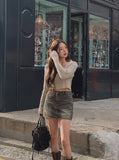 Hari unbalanced crop knit