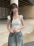 Hope Flower Shirring Layered Sleeveless