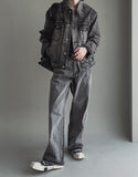 Desub washed wide denim pants