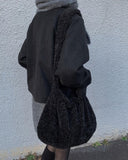 Sanita Fleece Shoulder Crossbody Bag