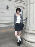 Lumpy Rib Round Slim Fit Long Sleeve Cardigan