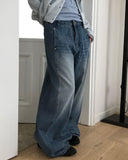 [MADE] Nealon Cut Rivet Wide Denim Pants