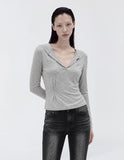 [mnem] Fold Hood Tee
