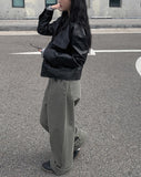Rixer Khaki Bijo Long Wide Pants