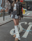 Ant Row Washing Denim Mini Skirt