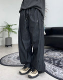 Diepin snap balloon denim pants