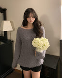Bayes Boat Neck Boucle Knit
