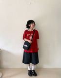 [unisex] Ensert Printed Ringer Over Short Sleeve T-shirt