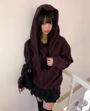 Haun Off-Shoulder Hood Sweatshirt