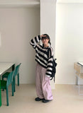 Larina Stripe Summer Hood Knit