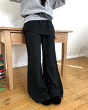 [Brushed] Gahi Layered Short Skirt Bootcut Pants