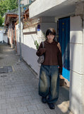 Fabens Washing Denim Balloon Wide Pants