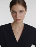 Essence Silver (W) Moissanite Primrose Necklace