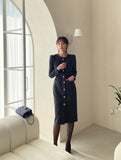 Duel Glitter Pocket Tweed One Piece