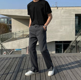 High cotton split short sleeve T-shirt
