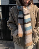 Tiki Color Matching Wool Muffler
