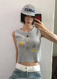 KITSCH PRINT KNIT SLEEVELESS
