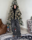 Henard Camo Quilted Hood Jumper