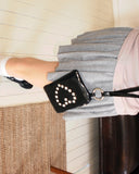 Lendin Heart Rivet Strap Keyring Mini Bag
