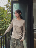 [U-BASIC] Silket Round Cotton Long Sleeve