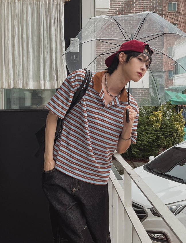 【2plan】Yeah ST Crop Collar Short Sleeve T-shirt 41lw-o0Ai2L.jpg