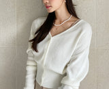 Ola cubic pearl earring necklace