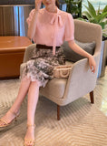 Tier H-line Banding Lace Skirt