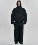 Cargo Vest Layered Padded Jacket