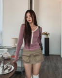 Pou Zipper Utility Pocket Skirt Pants