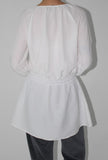 WAIST SHIRRING LONG BLOUSE