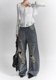 Flash vintage denim pants