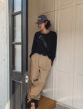 Royge Layered Henley Neck Long Sleeve T-shirt