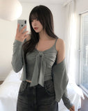 Simone Tie Ribbon Cardigan Set