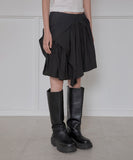 Asymmetrical Draped Layered Skirt