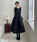 Aviel Quilted Flared Long One Piece