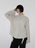 CUT-OFF RUFFLE SHIRT