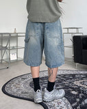 Caron Stone Carpenter Bermuda Denim Pants