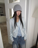 Behile Stripe Shirring Beanie