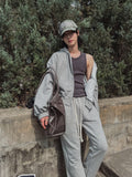Resin flare fit banding pants