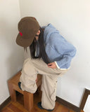 Suha Stripe Two-Way Long-Sleeve Knit Hooded Zip-Up