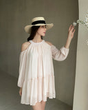 Keron Chiffon Off Shoulder Mini One Piece